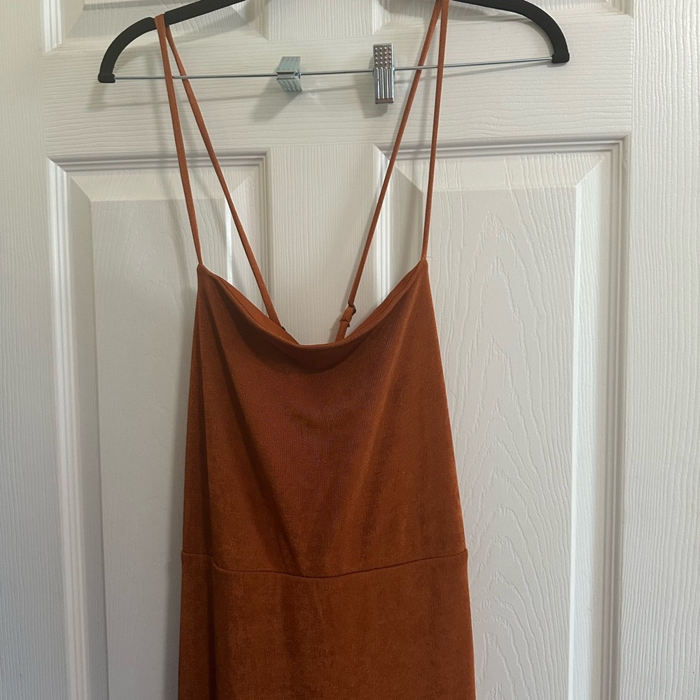 Women's Lace-Up Back Maxi Bodycon Dress - Wild Fable - Rust XXL - Picture 4 of 7